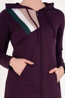 Tesettür giyim BORDO PAMUKLU EŞOFMAN FERACE 4538