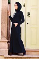 Tesettür giyim LACİVERT PAMUKLU EŞOFMAN FERACE 4538