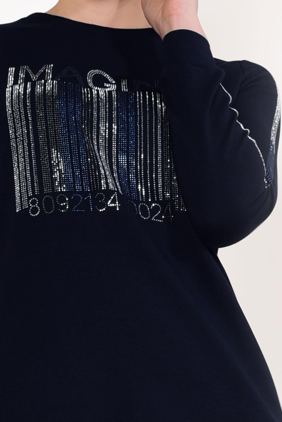 Tesettür giyim LACİVERT ÖNÜ TAŞLI PAMUKLU EŞOFMAN TAKIMI 5238