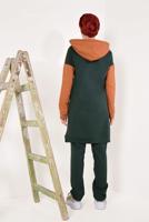 Tesettür giyim HAKİ YAZI BASKILI PANTOLONLU EŞOFMAN TAKIM T 5738