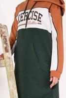 Tesettür giyim HAKİ YAZI BASKILI PANTOLONLU EŞOFMAN TAKIM T 5738