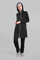 Tesettür giyim SİYAH KAPÜŞONLU EŞOFMAN TAKIM 6301 