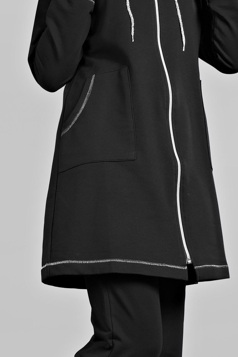 Tesettür giyim SİYAH KAPÜŞONLU EŞOFMAN TAKIM 6301 