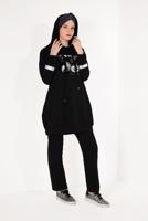 Tesettür giyim SİYAH PUL PAYETLİ PANTOLONLU EŞOFMAN TAKIM T 7009