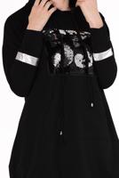 Tesettür giyim SİYAH PUL PAYETLİ PANTOLONLU EŞOFMAN TAKIM T 7009