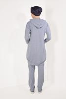 Tesettür giyim GRİ PUL PAYETLİ PANTOLONLU EŞOFMAN TAKIM T 7009