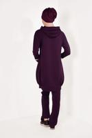 Tesettür giyim MÜRDÜM PUL PAYETLİ PANTOLONLU EŞOFMAN TAKIM T 7009