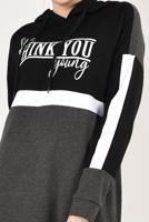 Tesettür giyim GRİ KAPÜŞONLU EŞOFMAN TAKIM T 7238