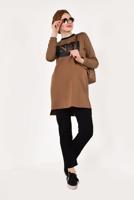 Tesettür giyim TURUNCU PAMUKLU PANTOLONLU EŞOFMAN TAKIM 8038