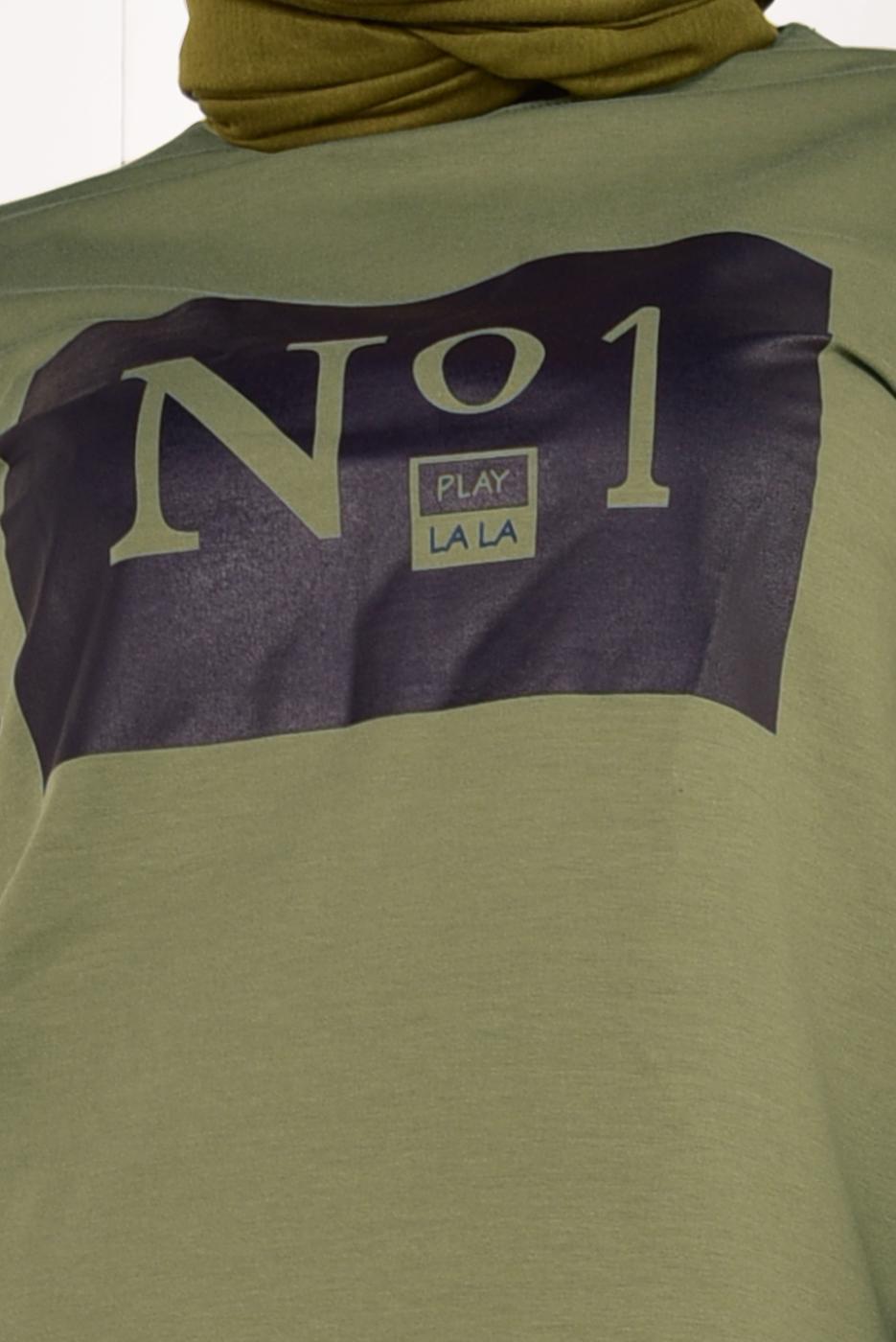 Tesettür giyim YEŞİL PAMUKLU PANTOLONLU EŞOFMAN TAKIM 8038