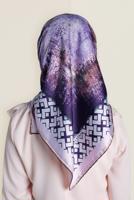 Tesettür giyim MOR T 11435-1  ALVİNA DESENLİ EŞARP