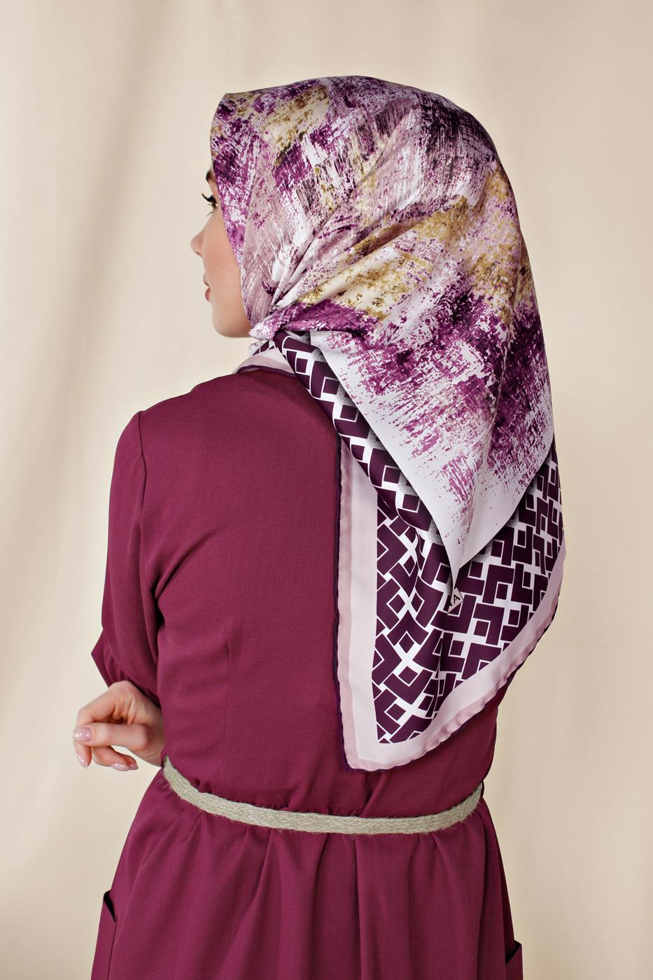 Tesettür giyim MÜRDÜM T 11435-1  ALVİNA DESENLİ EŞARP