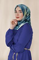 Tesettür giyim LACİVERT T 11435-1  ALVİNA DESENLİ EŞARP