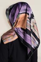 Tesettür giyim SİYAH ALVİNA DESENLİ EŞARP 11436-1