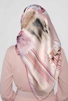 Tesettür giyim PUDRA ALVİNA DESENLİ EŞARP 11436-1