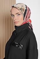 Tesettür giyim PUDRA ALVİNA DESENLİ EŞARP 11436-1
