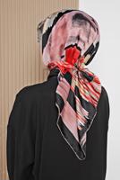 Tesettür giyim PUDRA ALVİNA DESENLİ EŞARP 11436-1