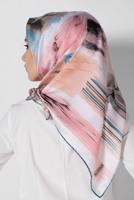 Tesettür giyim KREM ALVİNA DESENLİ EŞARP 11436-1