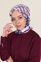 Vêtements hijab POUDRE T 12183-1 ALVİNA DESENLİ EŞARP