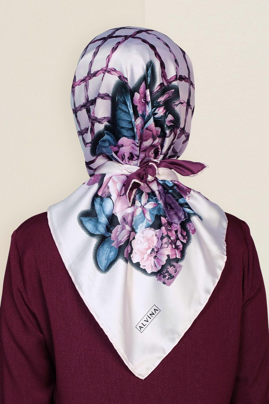 Hijab clothing POWDER T 12183-1 ALVİNA DESENLİ EŞARP