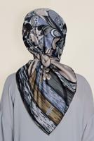 Tesettür giyim LACİVERT T 12184-1 ALVİNA DESENLİ EŞARP