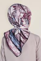 Tesettür giyim PUDRA T 12184-1 ALVİNA DESENLİ EŞARP