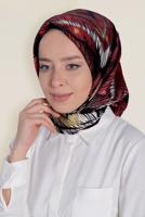 Tesettür giyim SİYAH T 13308-1 ALVİNA DESENLİ EŞARP
