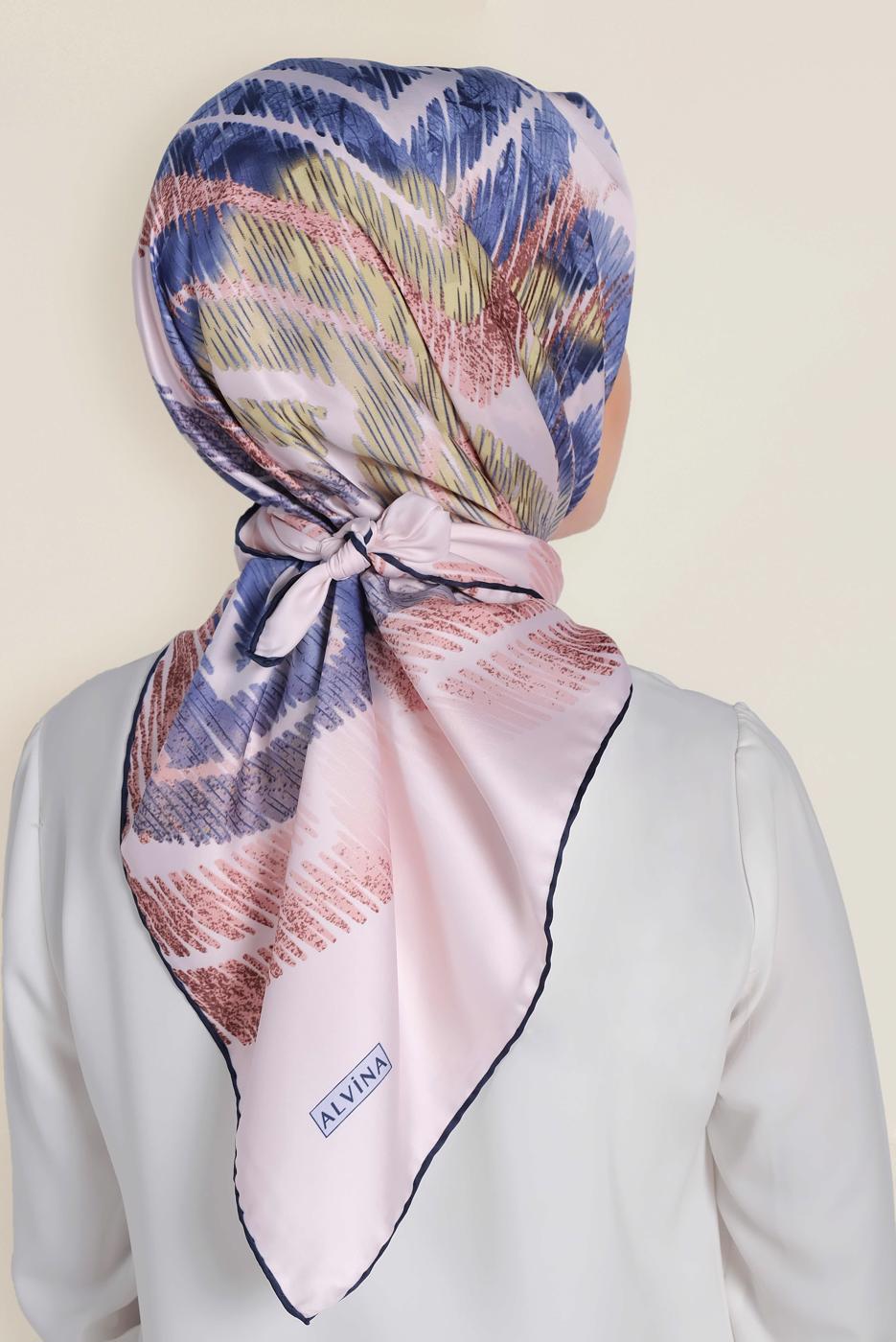 Tesettür giyim PUDRA T 13308-1 ALVİNA DESENLİ EŞARP