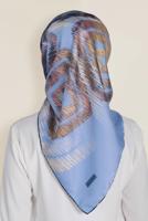 Tesettür giyim LACİVERT T 13308-1 ALVİNA DESENLİ EŞARP