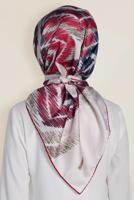 Hijab clothing BEIGE T 13308-1 ALVİNA DESENLİ EŞARP