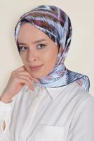 Vêtements hijab BLEU T 13308-1 ALVİNA DESENLİ EŞARP