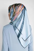 Hijab clothing BLUE T 13309-1 ALVİNA DESENLİ EŞARP