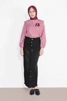 Vêtements hijab NOIR JUPE EN JEAN 2310-1