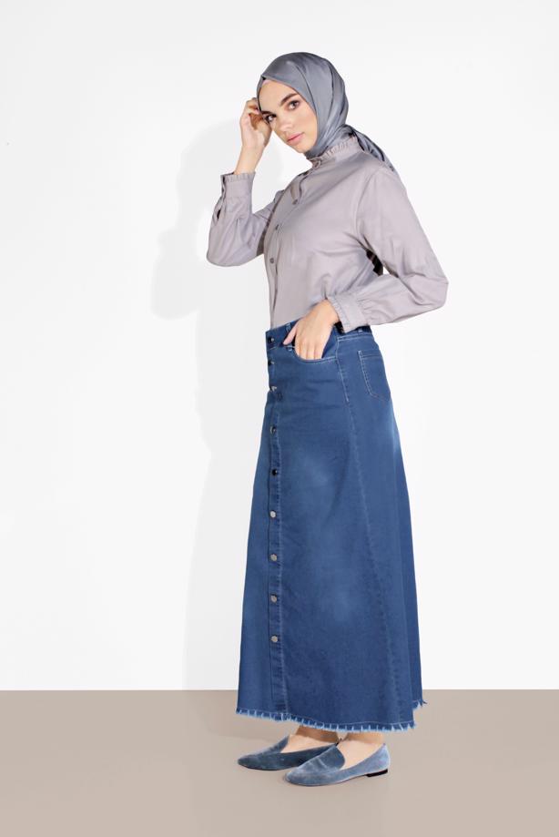 Vêtements hijab  DENIM SKIRT 2310-1 - TRENDTESETTÜR