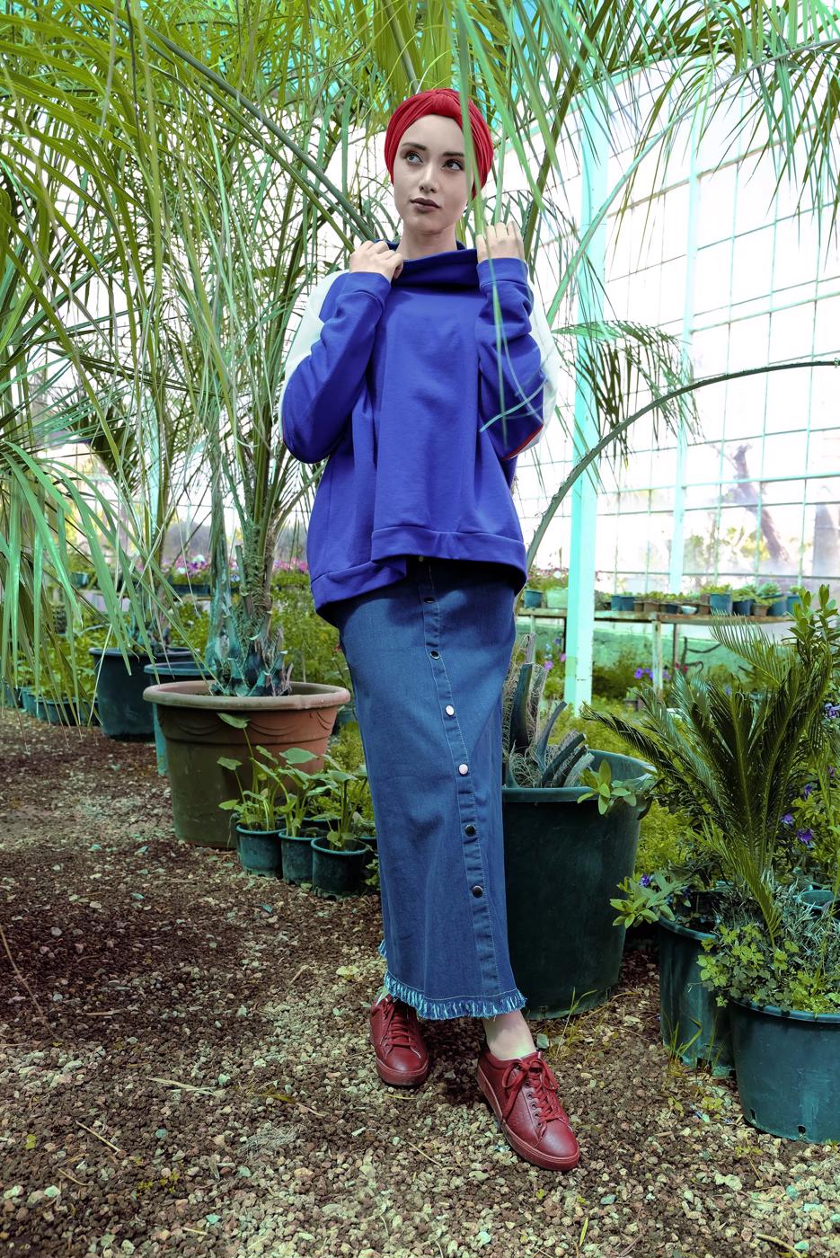 Vêtements hijab BLEU MARINE Jupe T 2310-2 