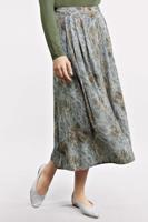 Tesettür giyim SİYAH ÖNDEN DÜĞMELİ DESENLİ ETEK 600592