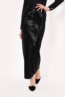 Tesettür giyim SİYAH PUL PAYETLİ UZUN ETEK 91471