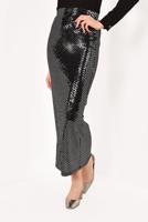 Tesettür giyim GÜMÜŞ PUL PAYETLİ UZUN ETEK 91471