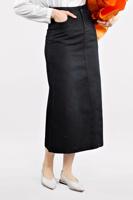 Tesettür giyim SİYAH YÜKSEK BEL DENİM ETEK 0122