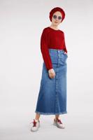 Vêtements hijab BLEU Jupe T 0132