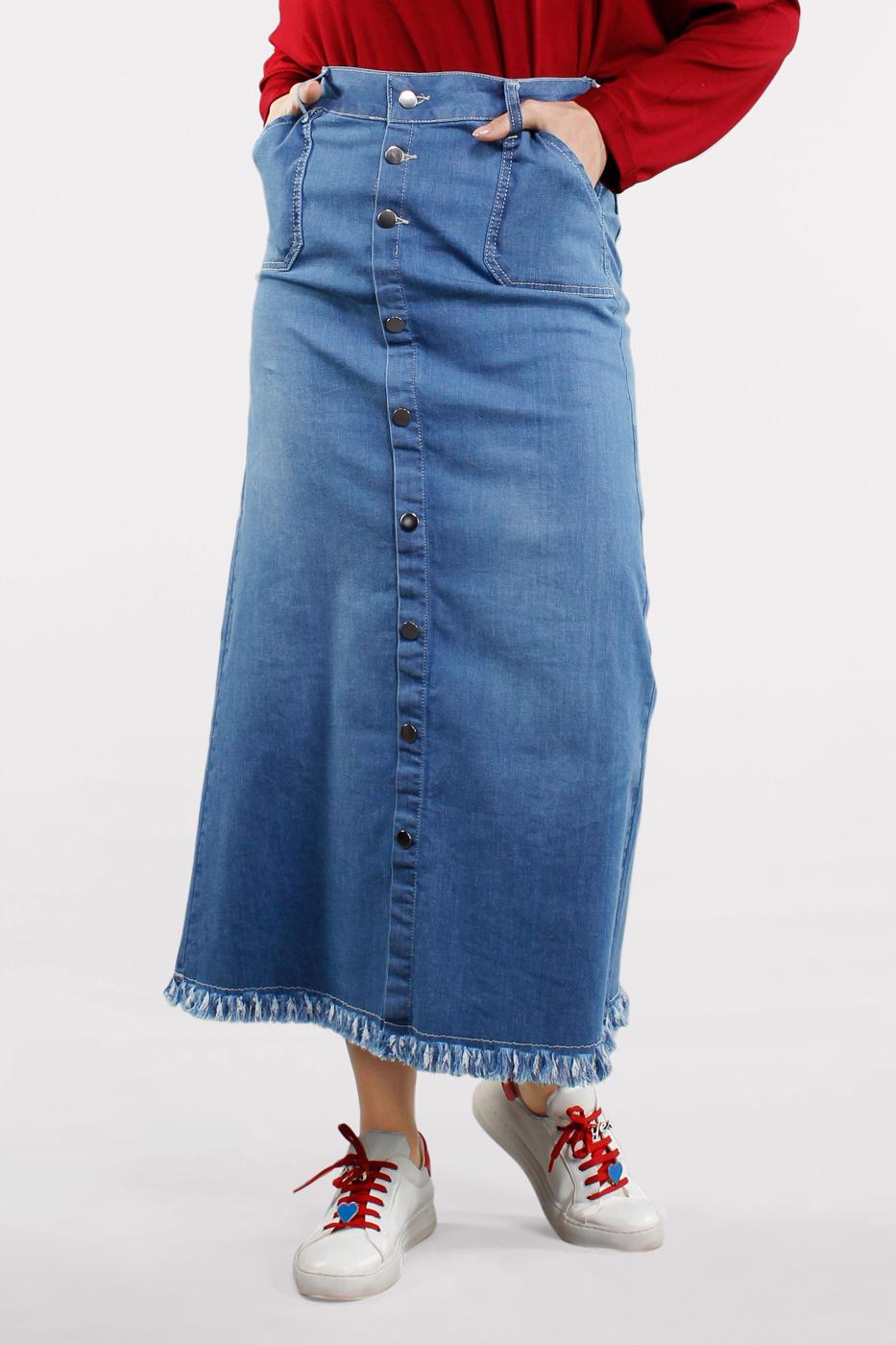 Vêtements hijab BLEU Jupe T 0132