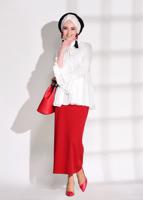 Hijab clothing RED PENCIL SKIRT T 0629 
