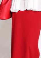 Vêtements hijab ROUGE T 0629 Msr-Likrali Kalem Etek