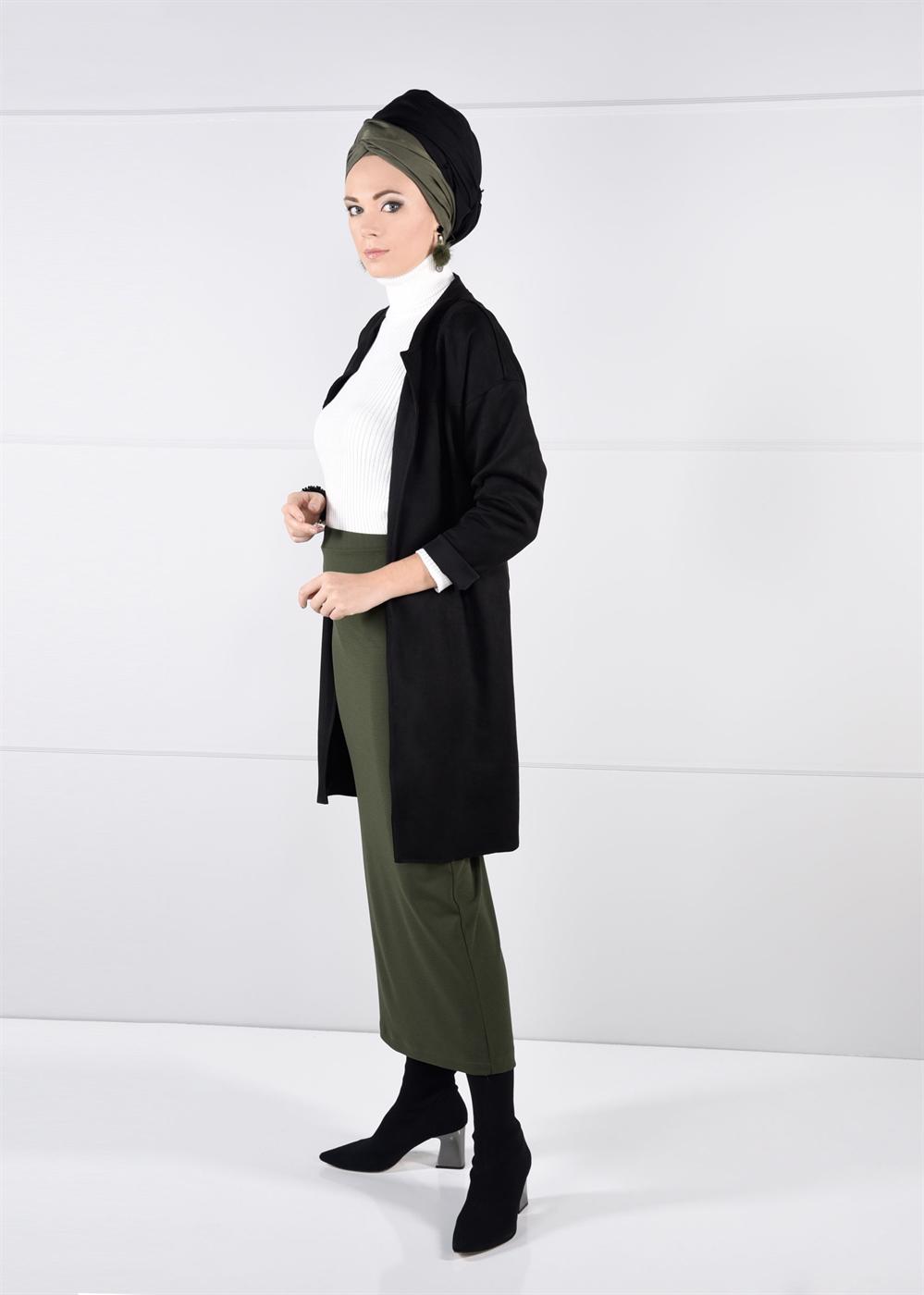 Hijab clothing KHAKI PENCIL SKIRT T 0629 