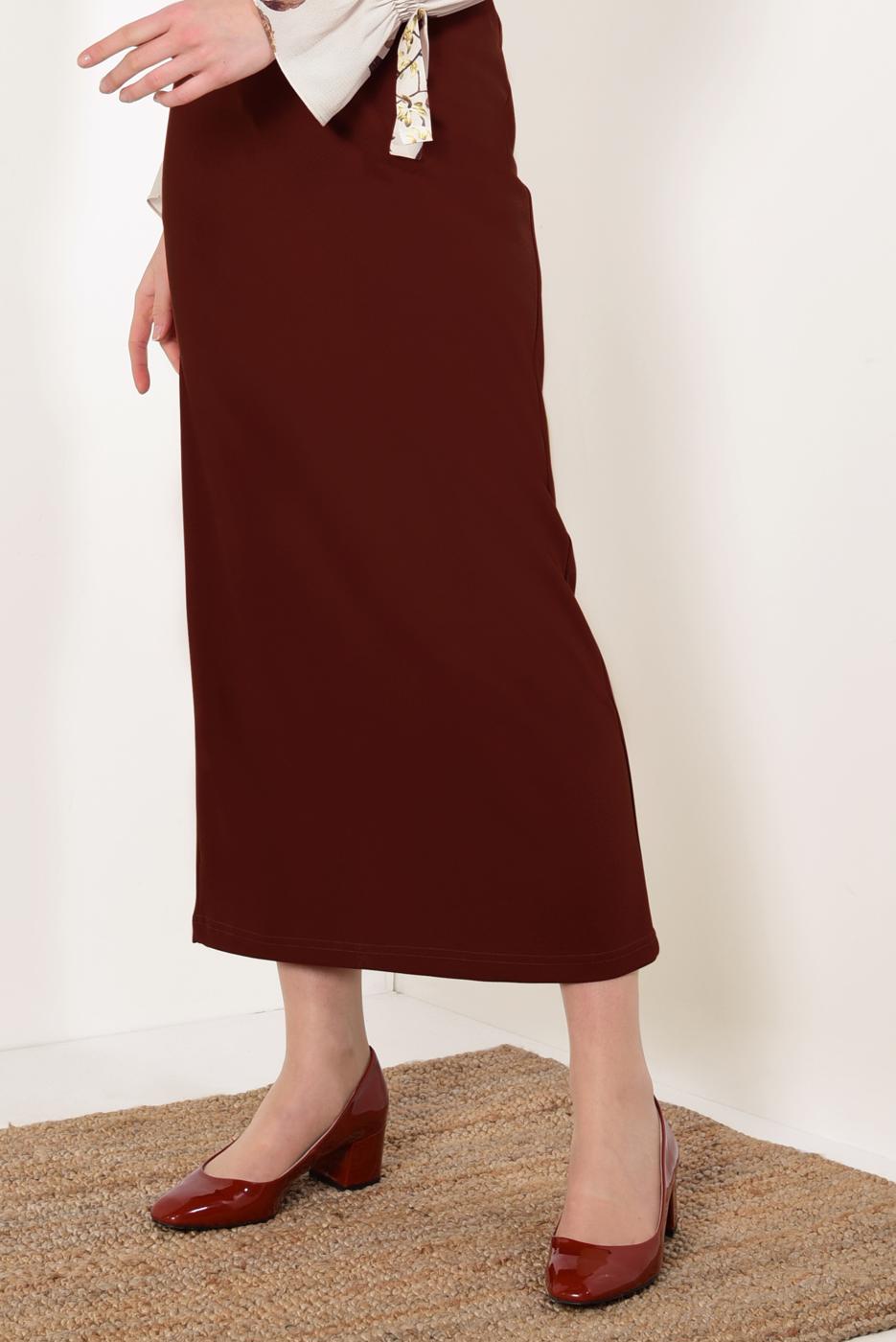 Vêtements hijab BRUN T 0629 Msr-Likrali Kalem Etek