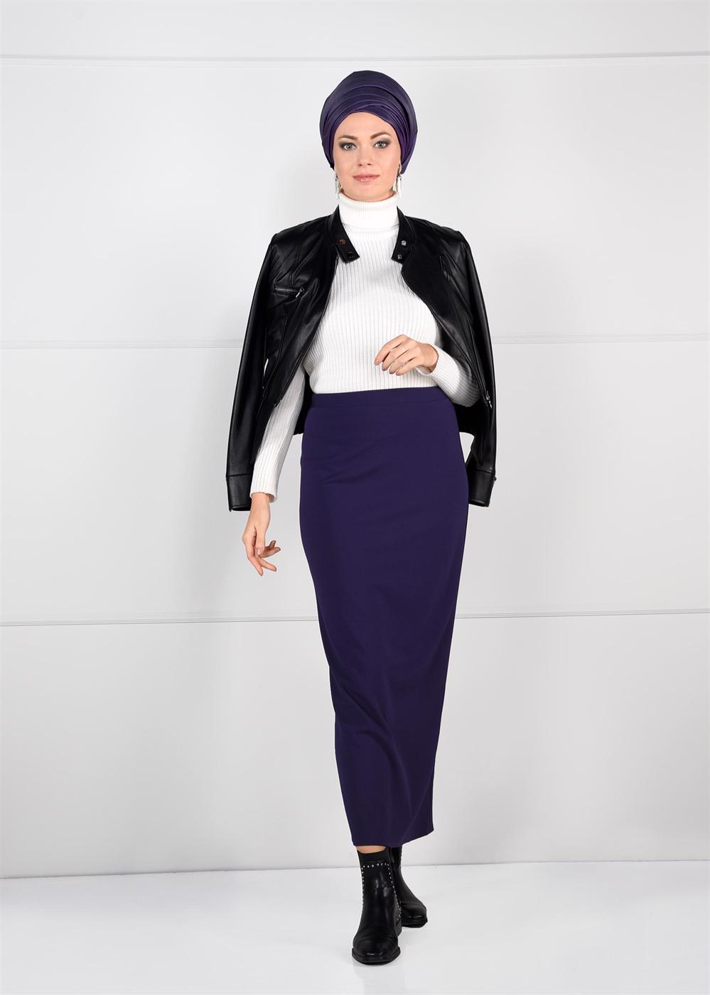 Vêtements hijab POURPRE T 0629 Msr-Likrali Kalem Etek