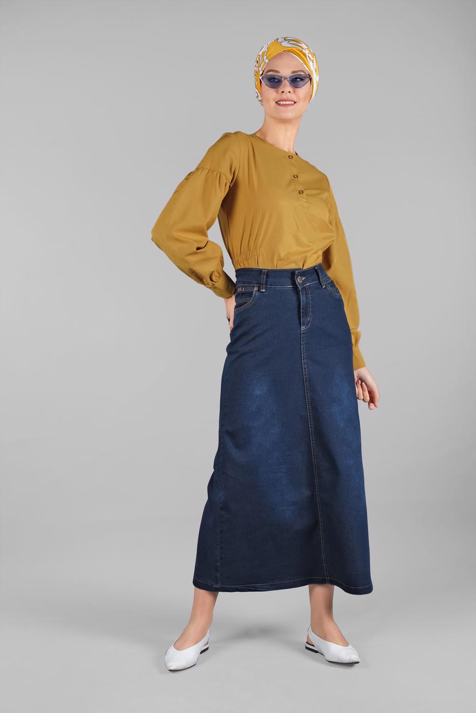 Vêtements hijab BLEU MARINE Jupe T 2032