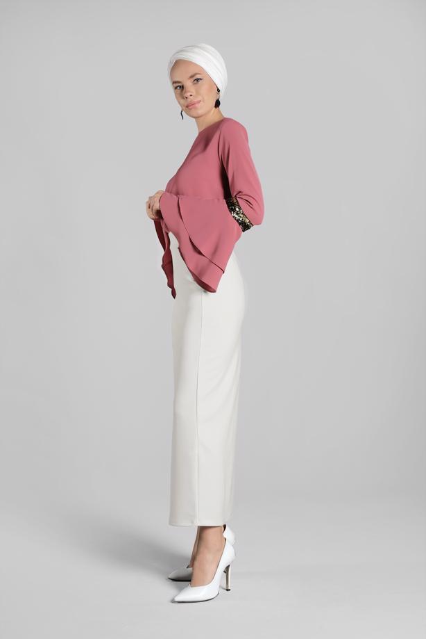 Hijab clothing  High Waist Classic Pencil Skirt T 3912  - TRENDTESETTÜR