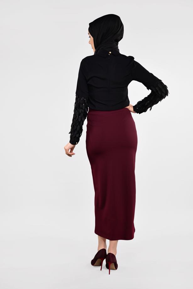 Hijab clothing  High Waist Classic Pencil Skirt T 3912  - TRENDTESETTÜR