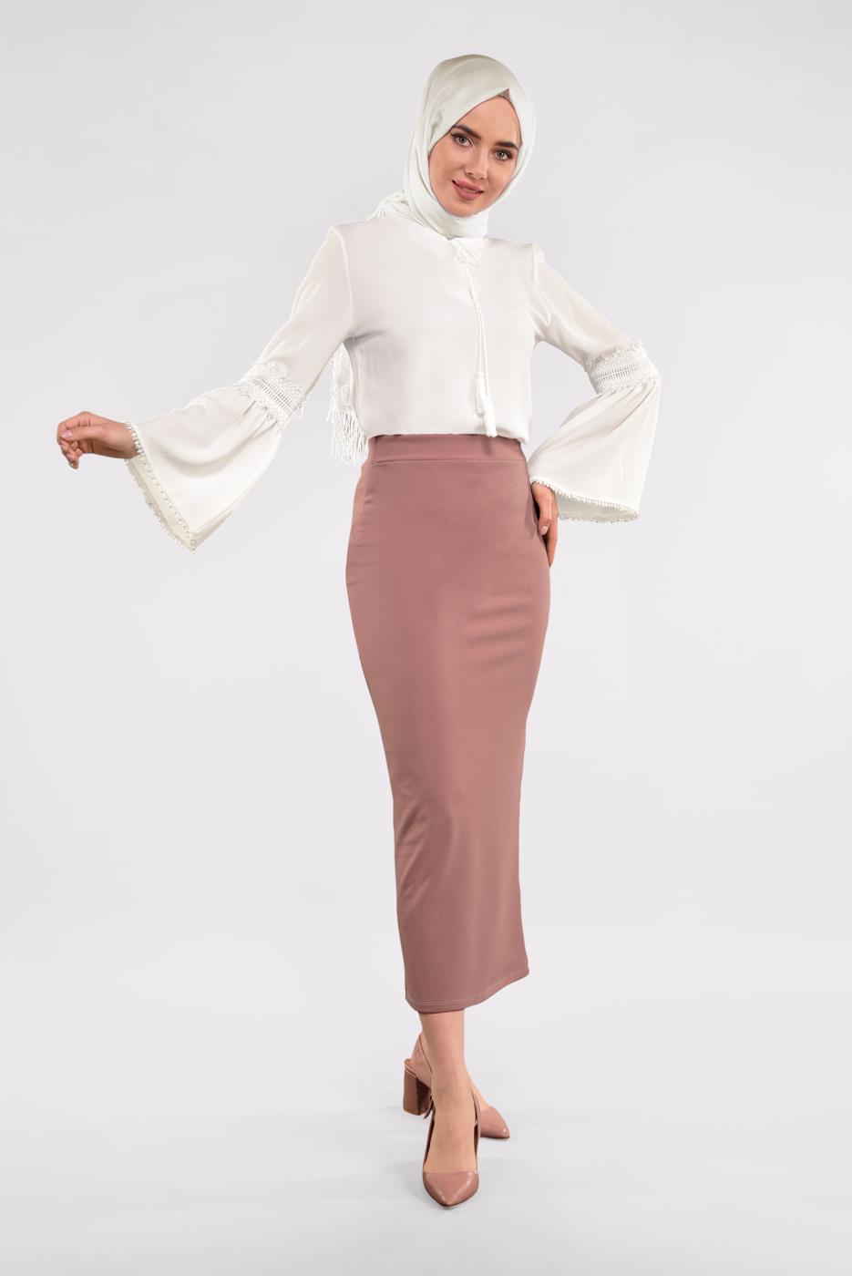 Vêtements hijab POUDRE Jupe T 3912 